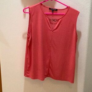 Sleeveless Blouse with Decorative Neckline with Metal Loops